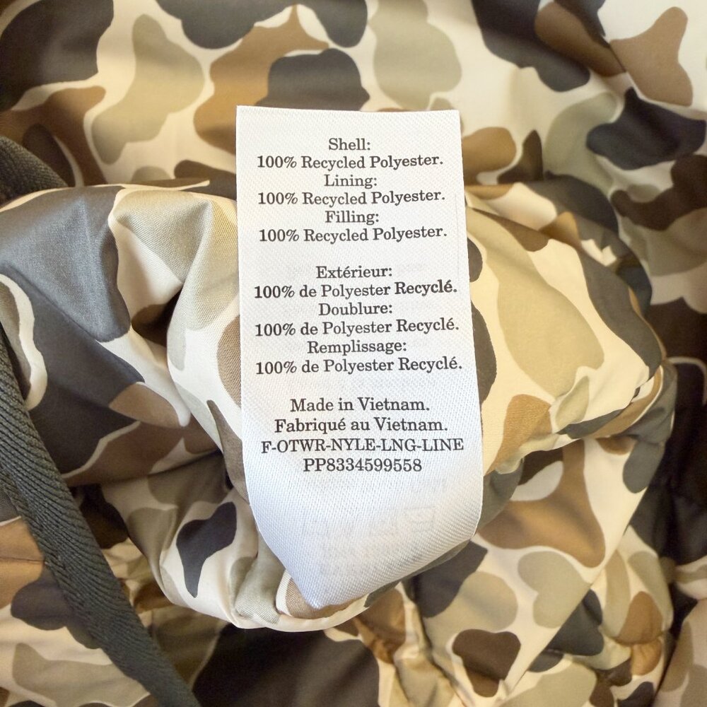 NWT Everlane ReNew Long Quilted Camo Puffer Coat S - Picture 14 of 15